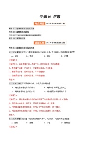 专题05 溶液（第02期）试题（学生版+教师版） -2024年中考化学真题分类汇编（全国通用）