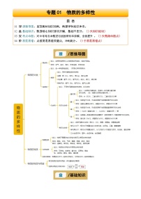 2025年中考化学专项复习讲义专题01 物质的多样性(原卷版)