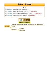 2025年中考化学专项复习讲义专题04 水和溶液(解析版)