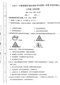 2025年甘肃省兰州第十一中学教育集团九年级化学二诊试卷（中考模拟）