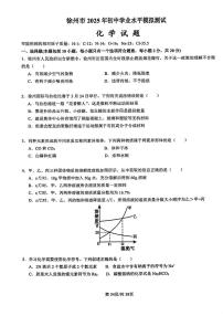 2025年江苏省徐州市初中学业水平模拟测试化学试题（中考模拟）