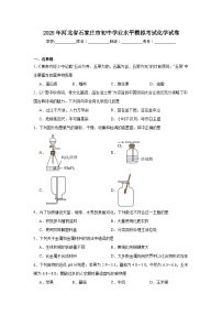 2025年河北省石家庄市初中学业水平模拟考试化学试卷（附答案解析）