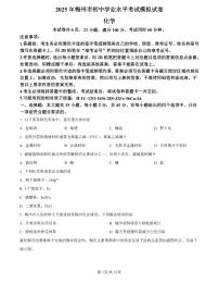 2025年广东省梅州市中考一模化学试题含答案