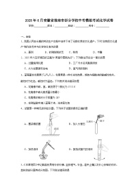 2025年6月安徽省淮南市部分学校中考模拟考试化学试卷（无答案）