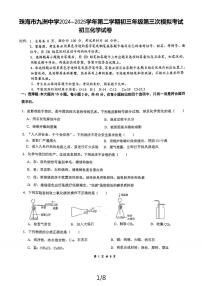 2025年广东省珠海市九洲中学九年级第三次模拟考试化学试卷（中考模拟）