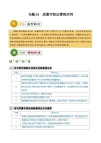2025年中考化学专项复习专题01 质量守恒定律的应用-2024年中考化学答题技巧与模板构建（原卷版）