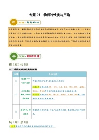 2025年中考化学专项复习专题04 物质的性质与用途-2024年中考化学答题技巧与模板构建（原卷版）