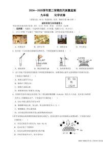 2025年深圳市南山外国语学校集团中考模拟质量监测化学试卷含答案