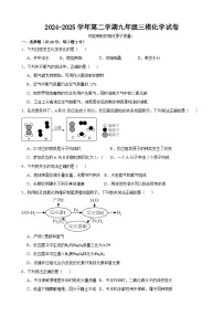 2025年甘肃省武威市凉州区凉州区松树、永昌九年制学校中考三模化学试题（中考模拟）