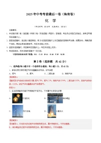 2025年中考考前押题最后一卷：化学（海南卷）（解析版）