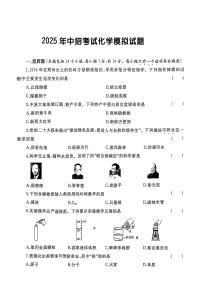 2025年河南省周口市西华县第一中学、第二中学中考三模化学试题