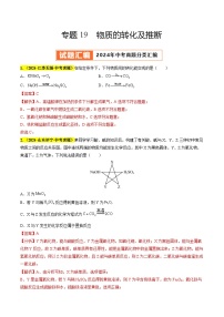 专题19 物质的转化及推断（第03期）试题（教师版+学生版）-2024年中考化学真题分类汇编（全国通用）