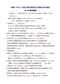 沪教版（2024）九年级下册化学期末复习全册知识点考点提纲 学案