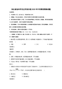 河北省沧州市任丘市部分校2025年中考模拟预测化学试卷（解析版）