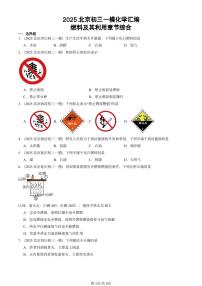 2025北京初三一模[中考模拟]化学汇编：燃料及其利用章节综合