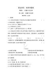 化学人教版（2024）质量守恒定律第1课时课时训练