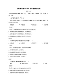 甘肃省天水市2025年中考模拟化学试卷（解析版）