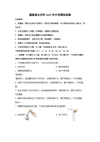 湖南省长沙市2025年中考模拟化学试卷（解析版）