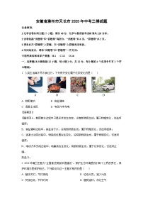安徽省滁州市天长市2025年中考三模化学试卷（解析版）