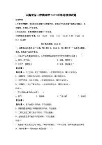 云南省保山市2025年中考模拟化学试卷（解析版）