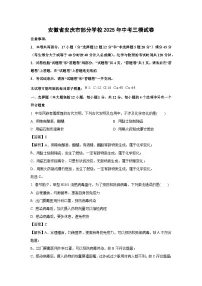 安徽省安庆市部分学校2025年中考三模化学试卷（解析版）