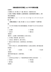 河南省漯河市召陵区2025年中考模拟化学试卷（解析版）