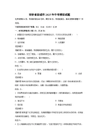 吉林省白城市2025年中考模拟化学试卷（解析版）