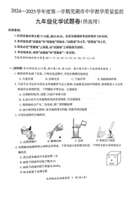 安徽省芜湖市2024-2025学年九年级上学期1月期末化学试卷