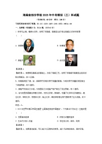 【化学】海南省部分学校2025年中考模拟（三）科试题（解析版）