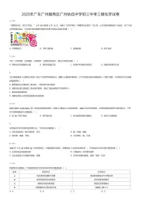 2025年广东广州越秀区广州执信中学初三中考三模化学试卷（有答案解析）