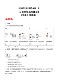 北京课改版（2024）九年级上册（2024）化学变化中的质量关系精品同步练习题
