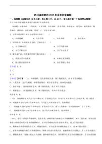 四川省成都市2025年中考化学真题及同步解析