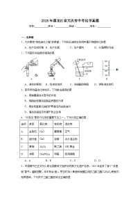 2025年黑龙江省大庆市中考化学真题（附答案解析）