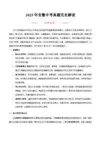 2025年中考化学真题完全解读（安徽卷）