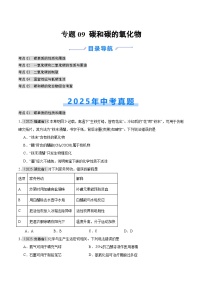 2025年中考化学真题分类汇编：专题09 碳和碳的氧化物（全国通用）（第01期）（原卷版）