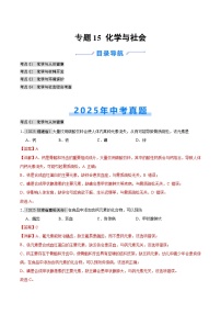 2025年中考化学真题分类汇编：专题15 化学与社会（全国通用）（第01期）（解析版）