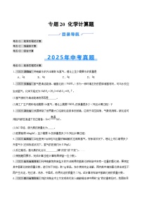 2025年中考化学真题分类汇编：专题20 化学计算题（全国通用）（第01期）（原卷版）