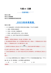2025年中考化学真题分类汇编：专题05 元素（全国通用）（第02期）（解析版）