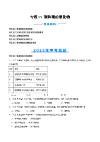 2025年中考化学真题分类汇编：专题09 碳和碳的氧化物（全国通用）（第02期）（原卷版）