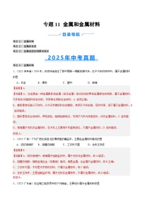 2025年中考化学真题分类汇编：专题11 金属和金属材料（全国通用）（第02期）（解析版）