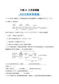 2025年中考化学真题分类汇编：专题18 工艺流程题（全国通用）（第02期）（原卷版）