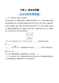 2025年中考化学真题分类汇编：专题21 综合应用题（全国通用）（第02期）（原卷版）