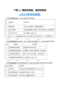 专题16 物质的检验、鉴别和除杂（全国通用）（第01期）（含答案）【好题汇编】2025年中考化学真题分类汇编（全国通用）