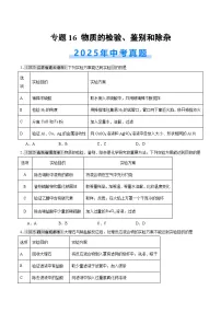 专题16 物质的检验、鉴别和除杂（全国通用）（第01期）（含答案）【好题汇编】2025年中考化学真题分类汇编（全国通用）