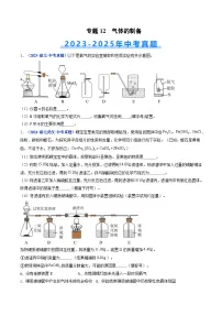 专题12 气体的制备（含答案）【好题汇编】三年（2023-2025）中考化学真题分类汇编 （湖北专用）