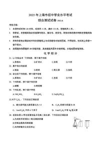 2025年上海市中考化学真题（含答案）