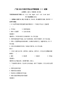 广西2025年初中学业水平模拟卷（一）化学试题（解析版）
