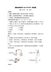 湖南省株洲市2025年中考一模化学试题（解析版）