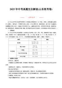 2025年中考化学真题完全解读（山东统考卷）