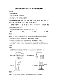 黑龙江省牡丹江市2025年中考一模化学试题（解析版）